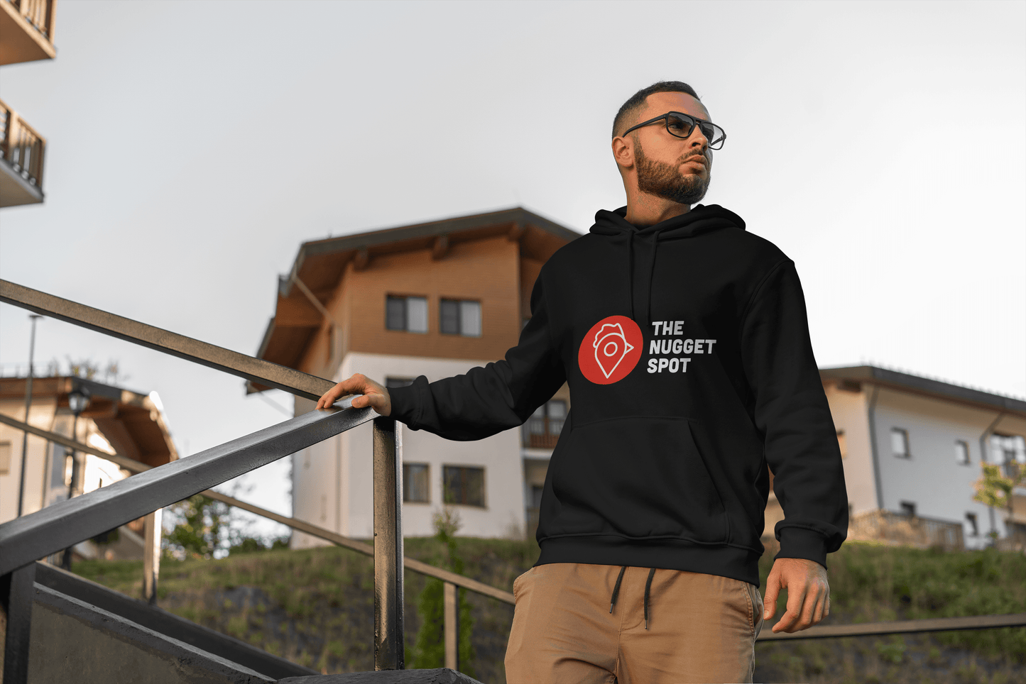 The Nugget Spot Unisex Hoodie – White Logo Edition