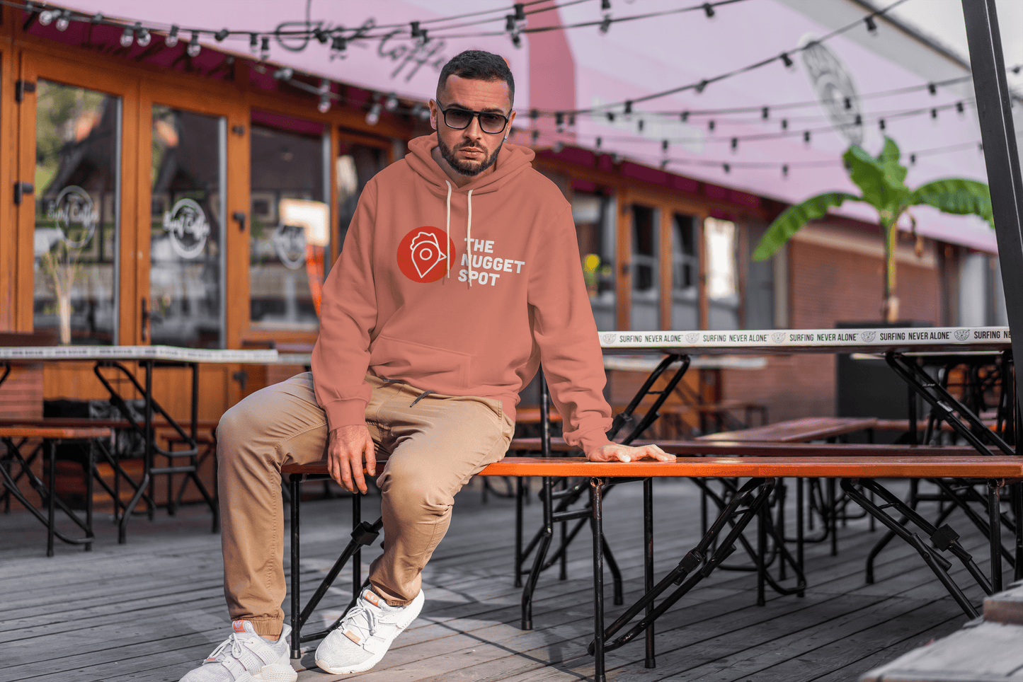 The Nugget Spot Unisex Hoodie – White Logo Edition