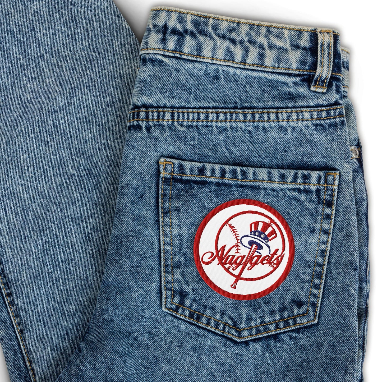 High-Quality New York Nuggets Embroidered Patch – 3″ Custom Iron-On or Sew-On