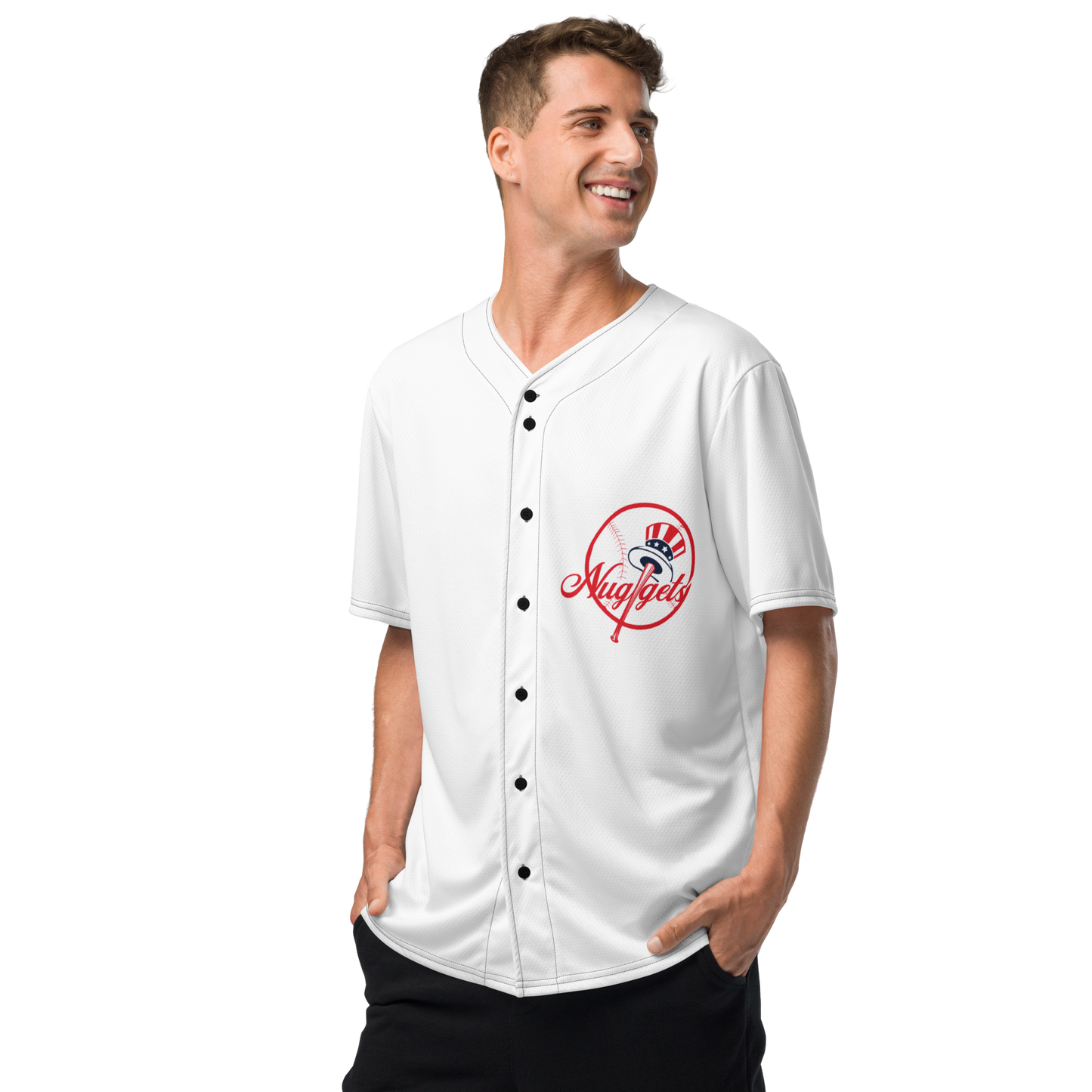 New York Nuggets All-Over Print Baseball Jersey