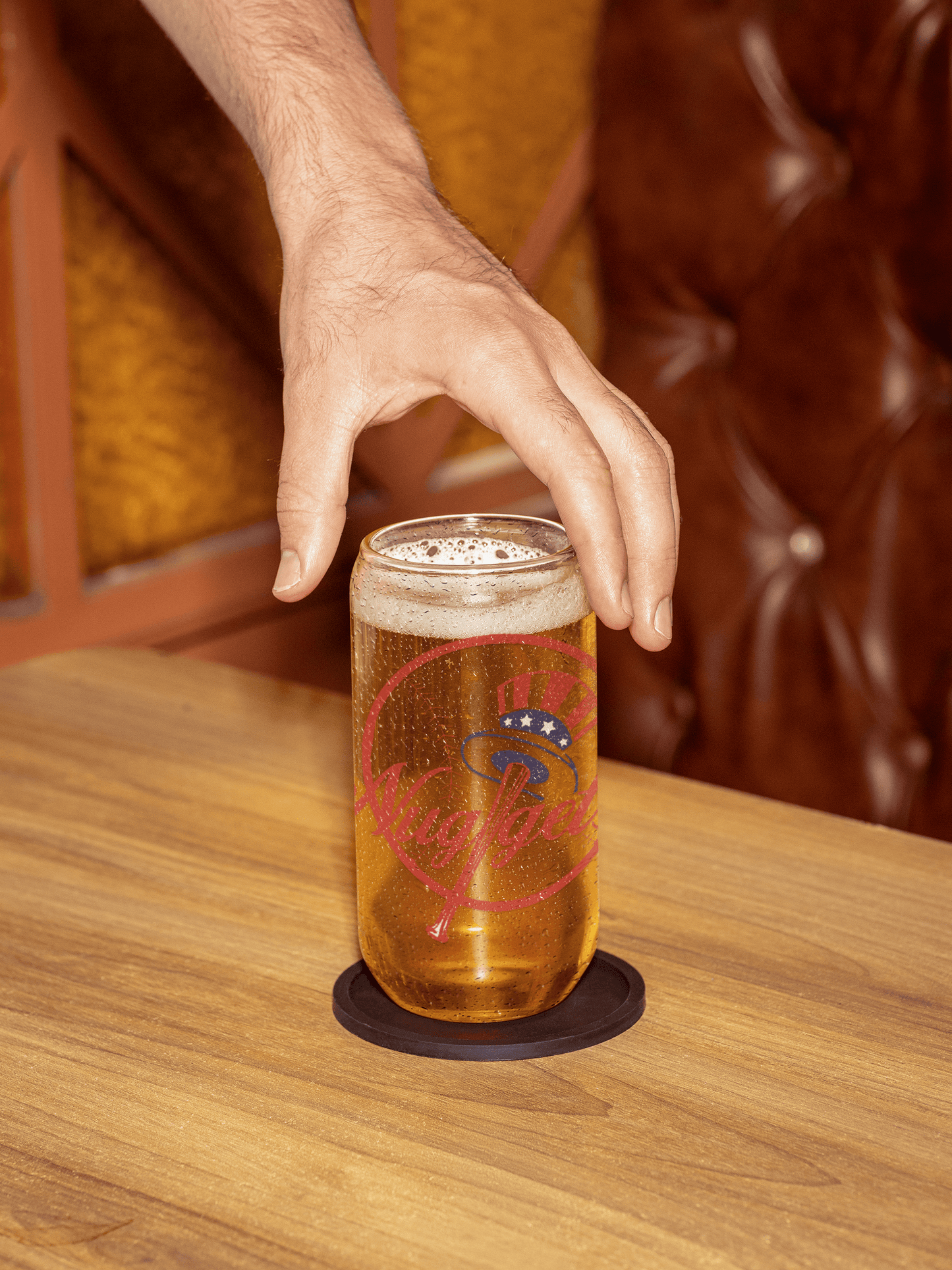 New York Nuggets Can-Shaped Glass – 16 oz Drinkware with Optional Lid & Straw