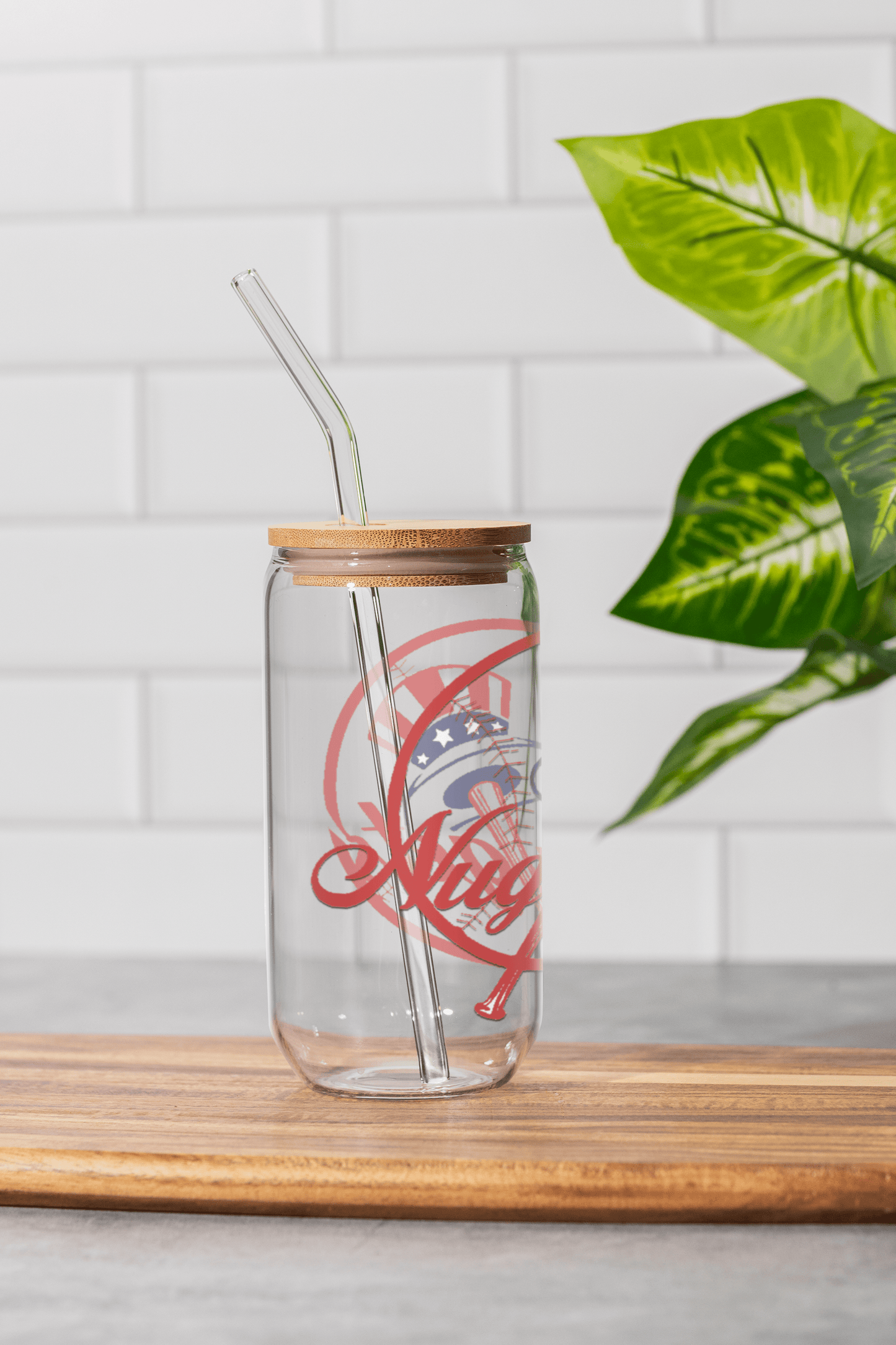 New York Nuggets Can-Shaped Glass – 16 oz Drinkware with Optional Lid & Straw