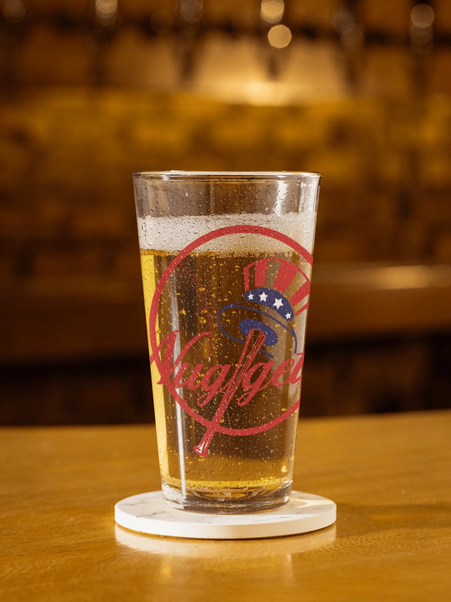 New York Nuggets Pint Glass – 16 oz UV-Printed Classic