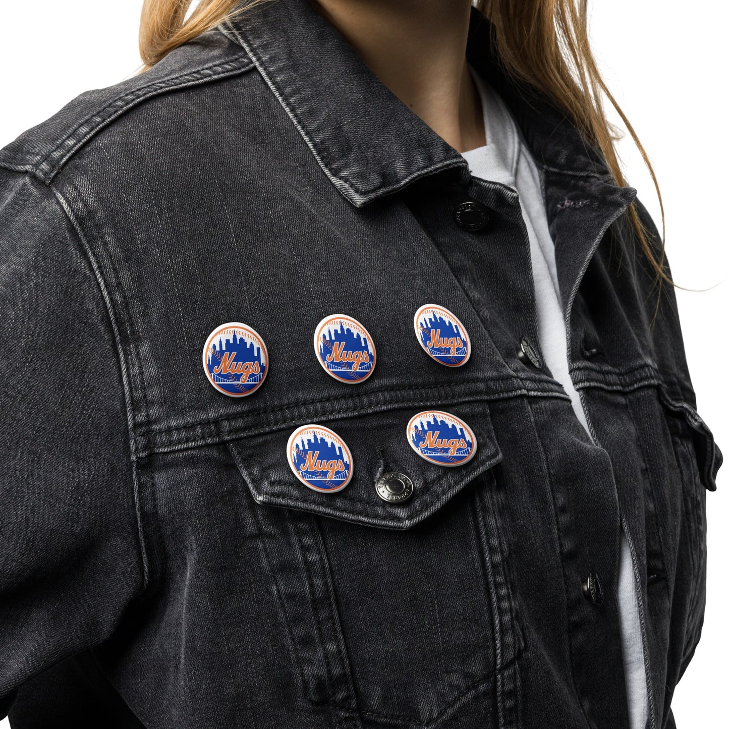 New York Nuggets 5-Pack Pin Buttons – 1.25″ Glossy Collectible Set