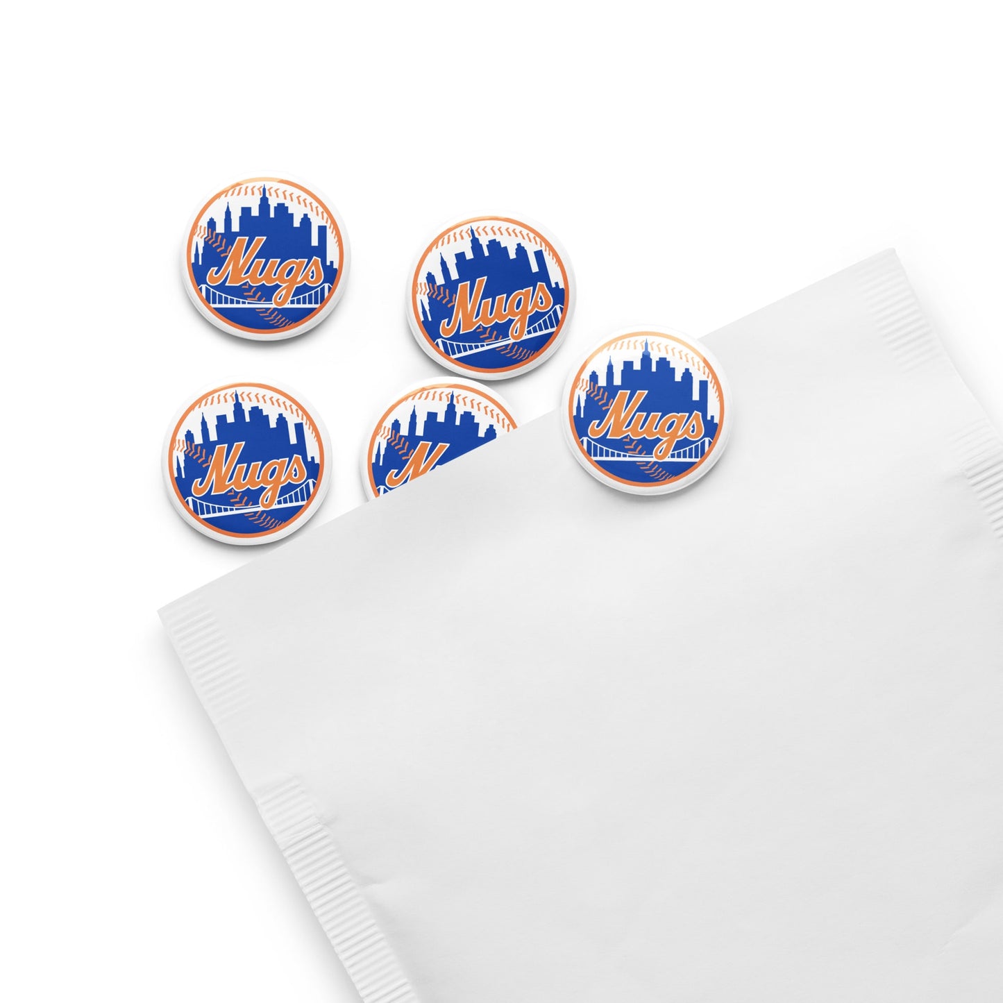 New York Nuggets 5-Pack Pin Buttons – 1.25″ Glossy Collectible Set