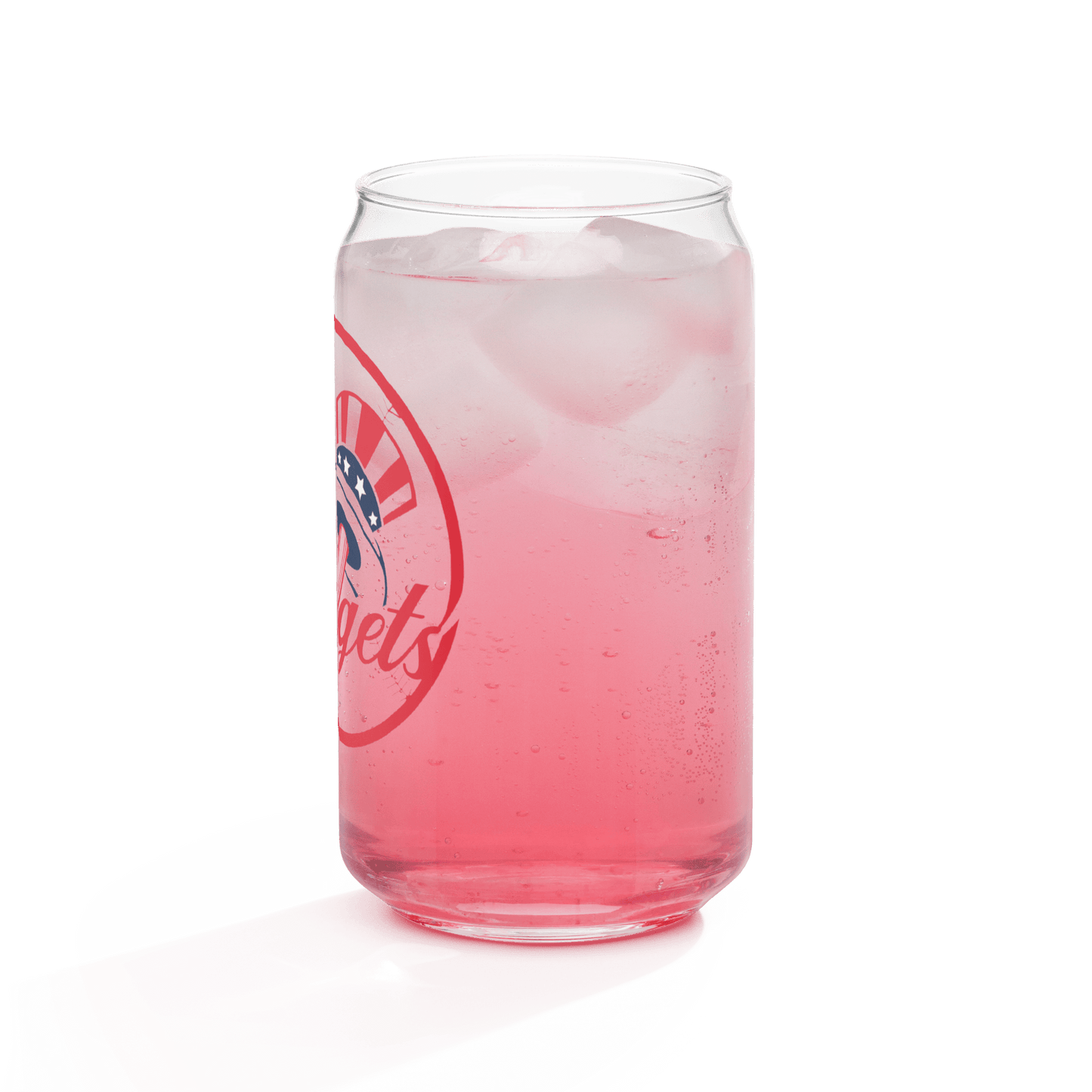 New York Nuggets Can-Shaped Glass – 16 oz Drinkware with Optional Lid & Straw