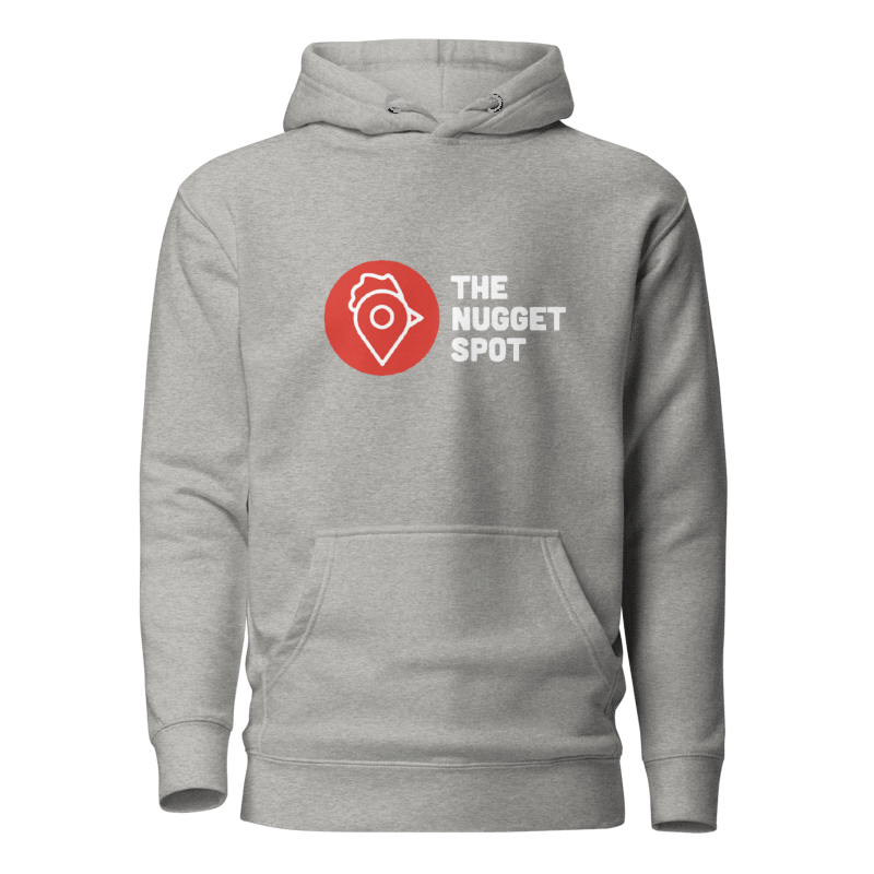 The Nugget Spot Unisex Hoodie – White Logo Edition