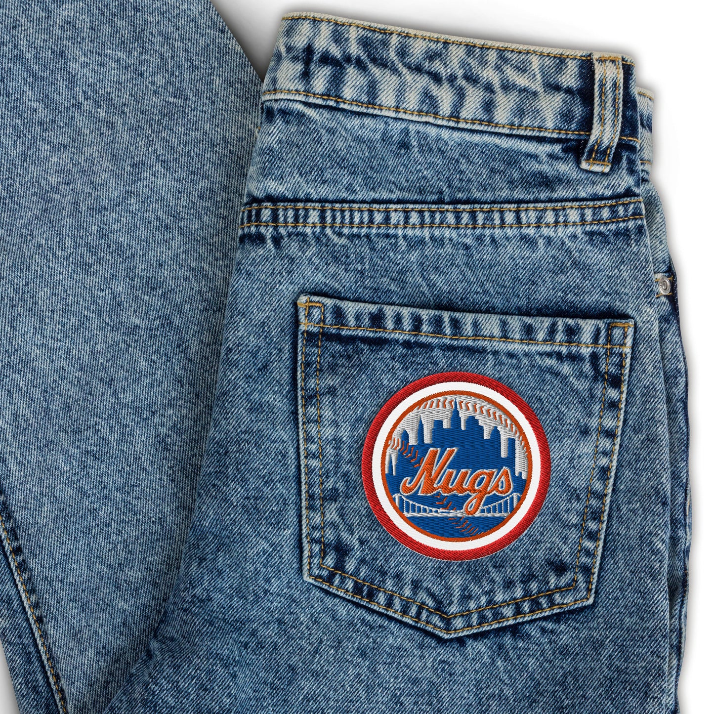 3" Iron-On or Sew-On New York Nugs Embroidered Patch