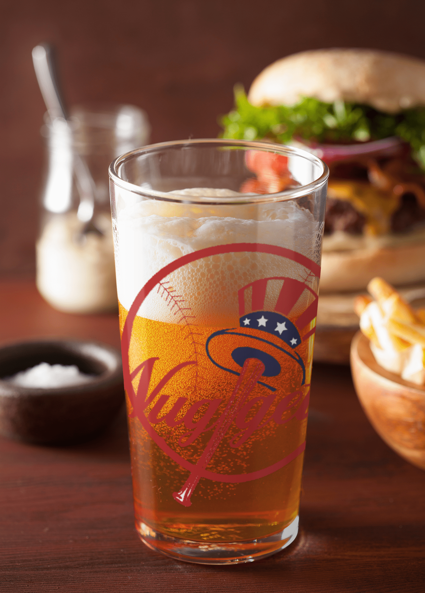 New York Nuggets Pint Glass – 16 oz UV-Printed Classic