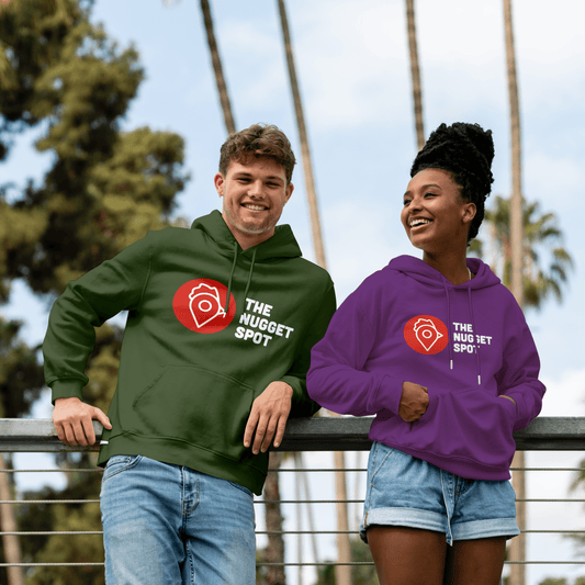 The Nugget Spot Unisex Hoodie – White Logo Edition
