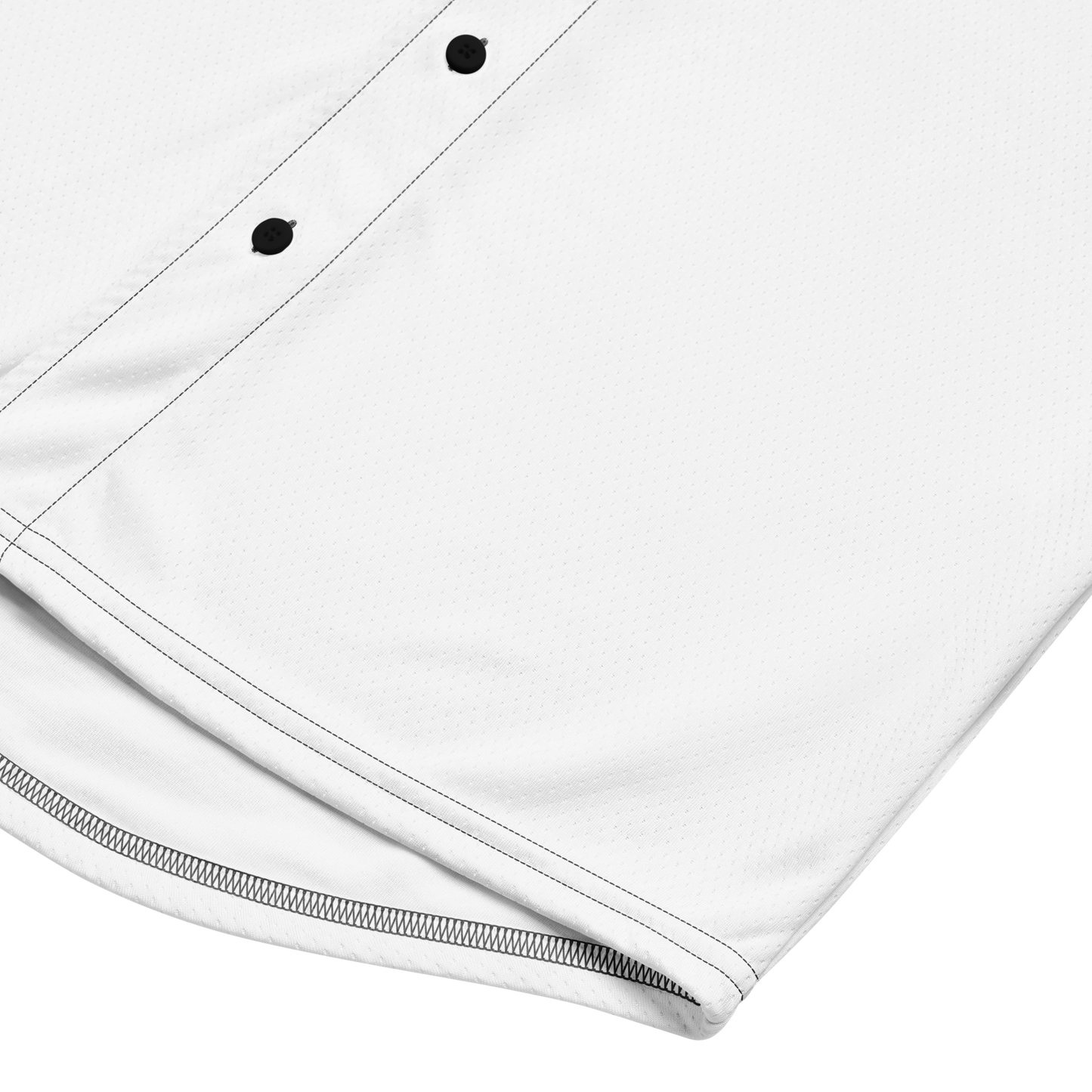 Close-up of The Nugget Spot Unisex Baseball Jersey button details
