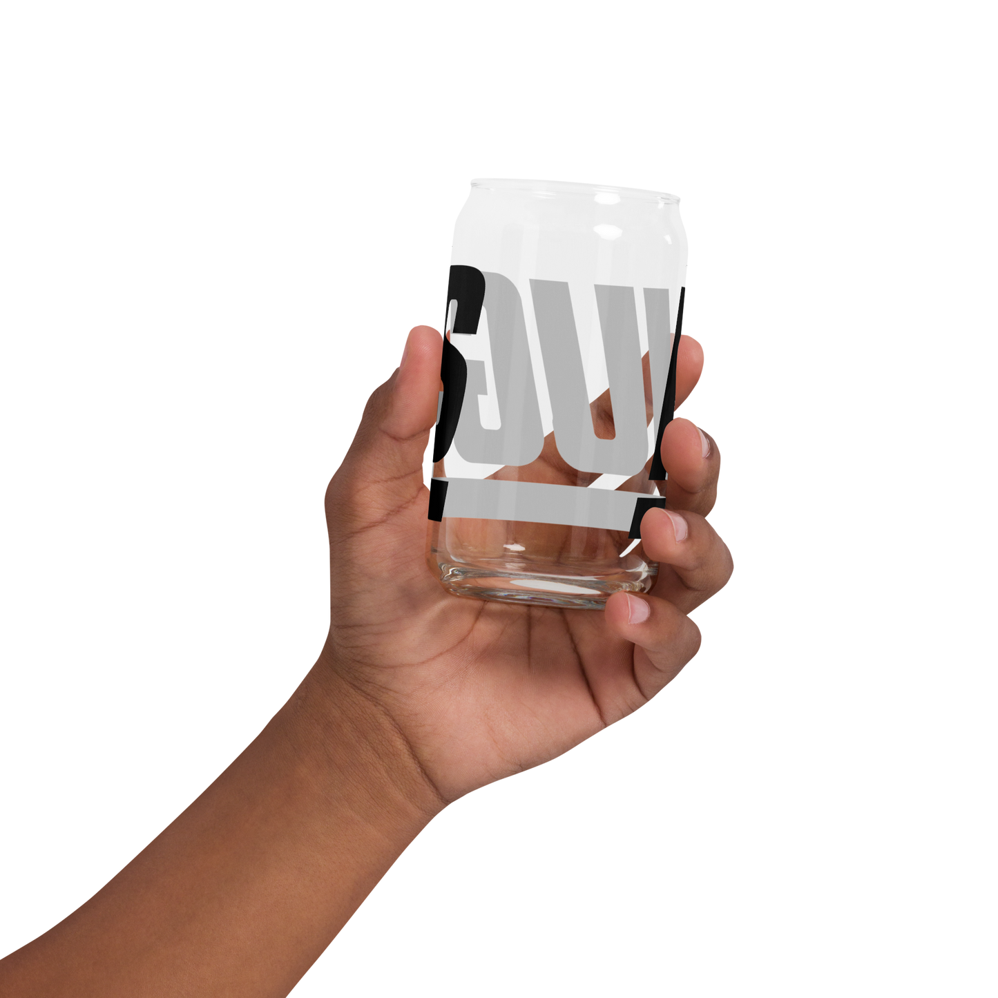 The New York NUGS 16oz Can-Shaped Glass with Optional Lid & Straw