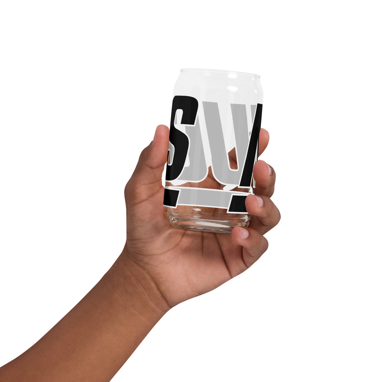 The New York NUGS 16oz Can-Shaped Glass with Optional Lid & Straw