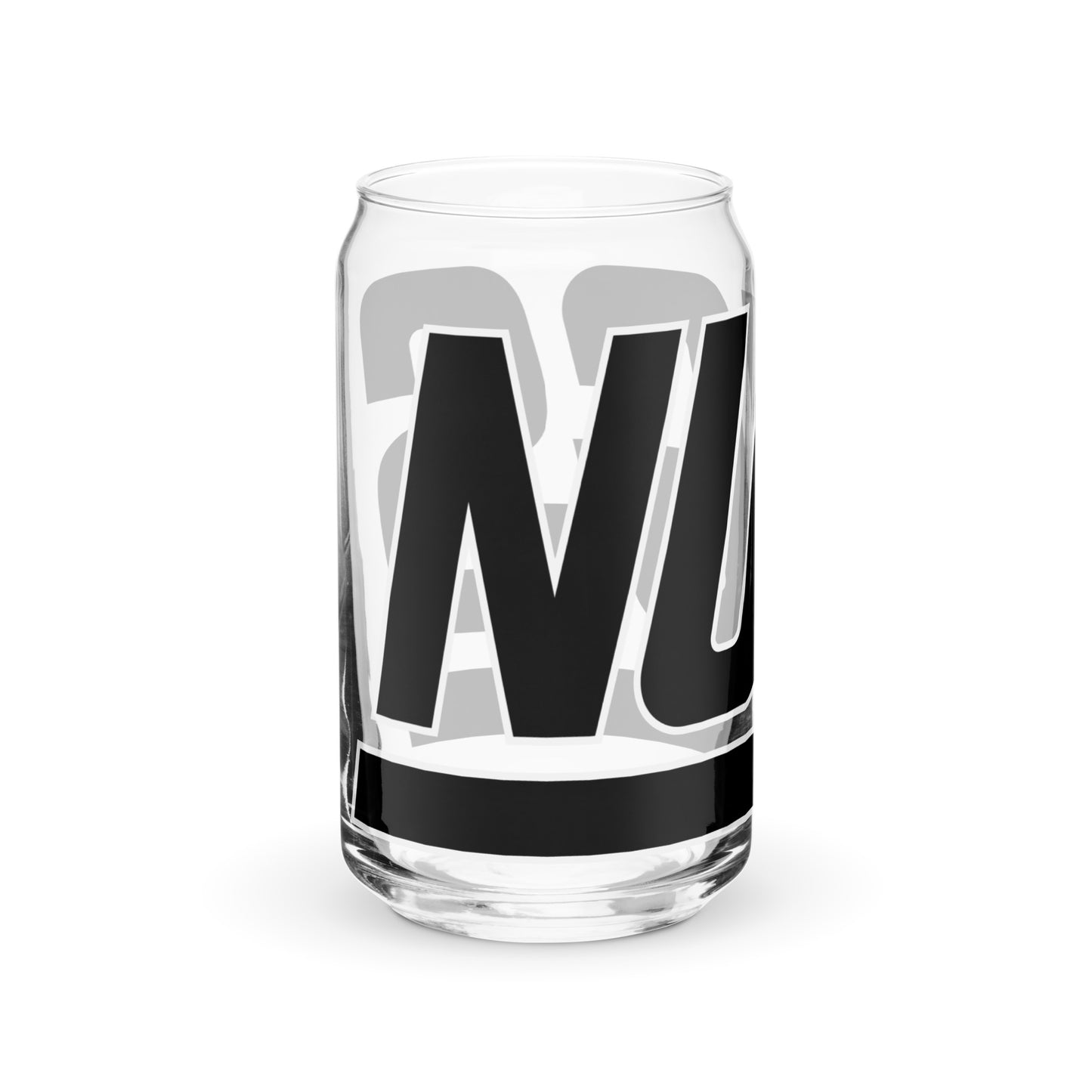 The New York NUGS 16oz Can-Shaped Glass with Optional Lid & Straw