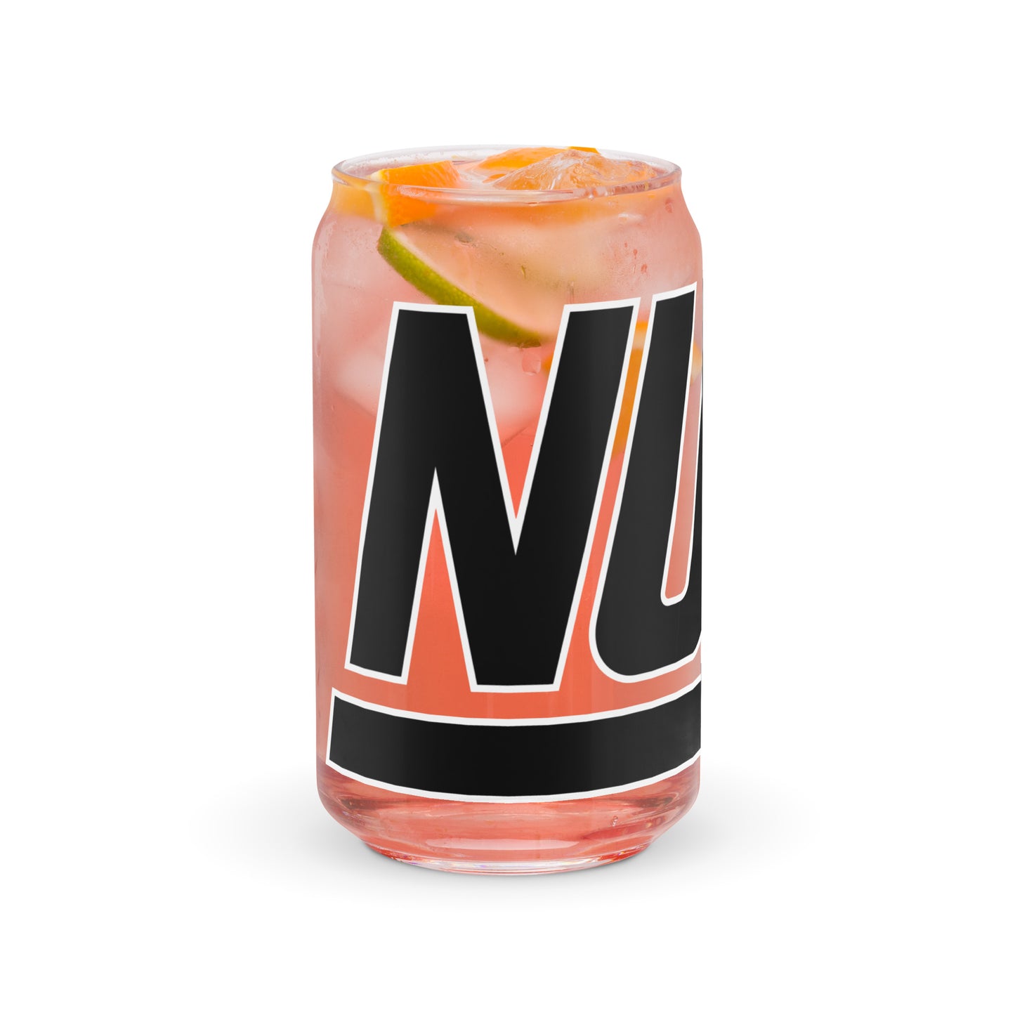 The New York NUGS 16oz Can-Shaped Glass with Optional Lid & Straw