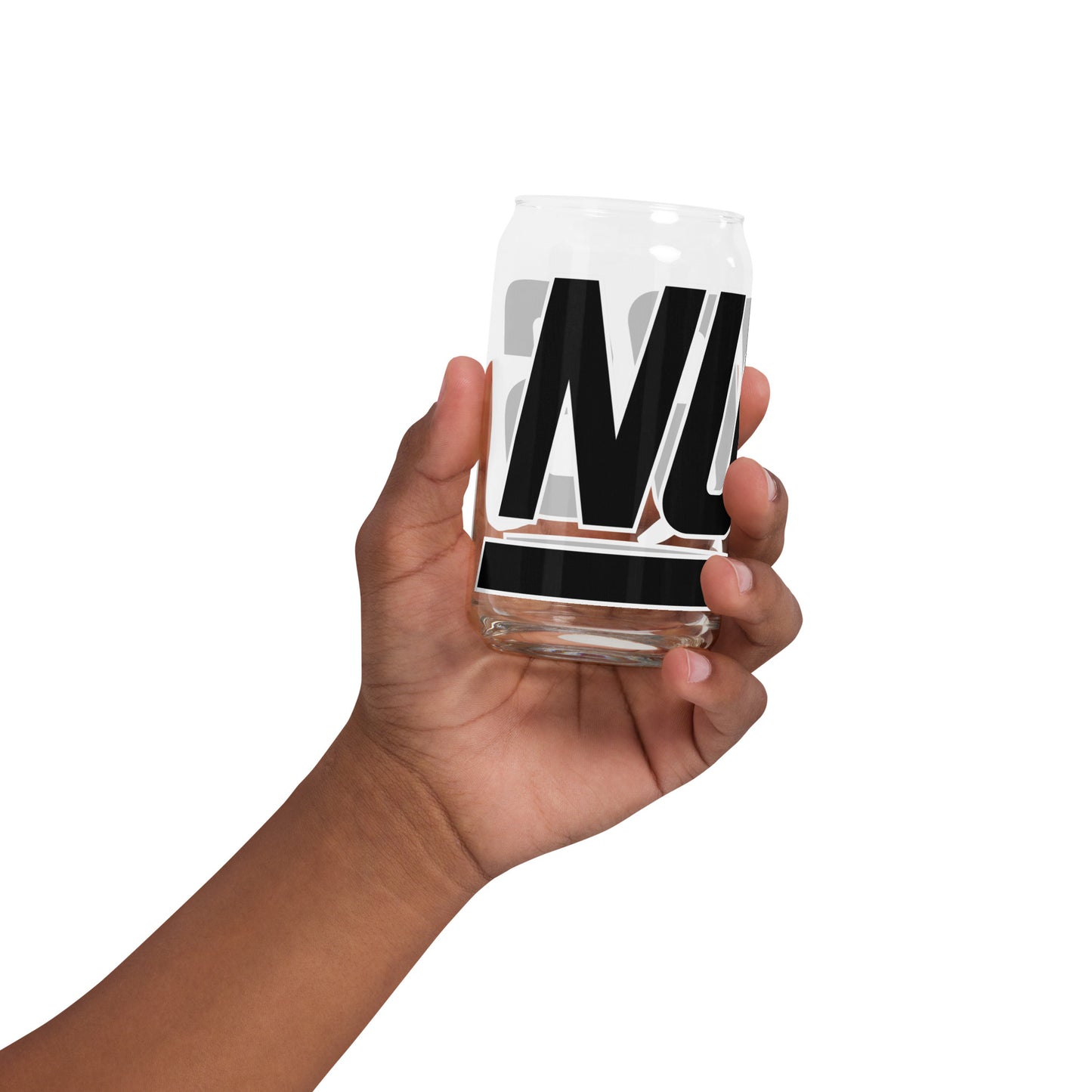 The New York NUGS 16oz Can-Shaped Glass with Optional Lid & Straw