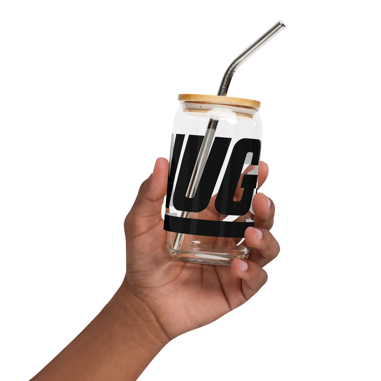 The New York NUGS 16oz Can-Shaped Glass with Optional Lid & Straw