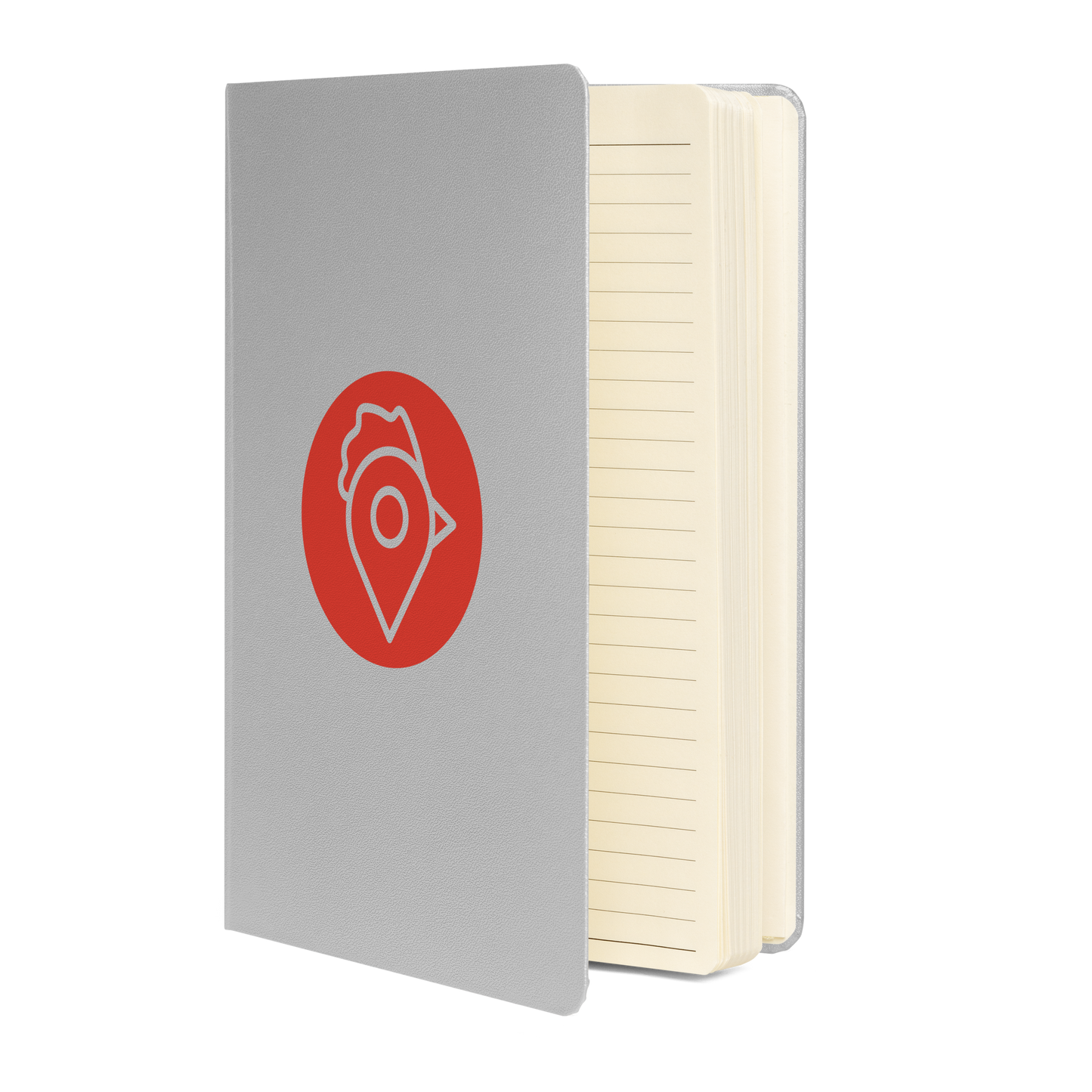 Open notebook showing cream pages